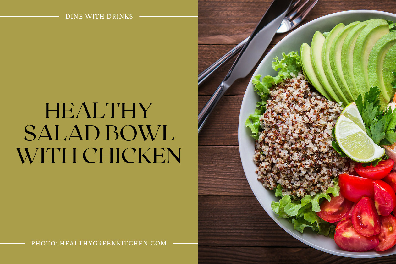 Healthy Salad Bowl With Chicken