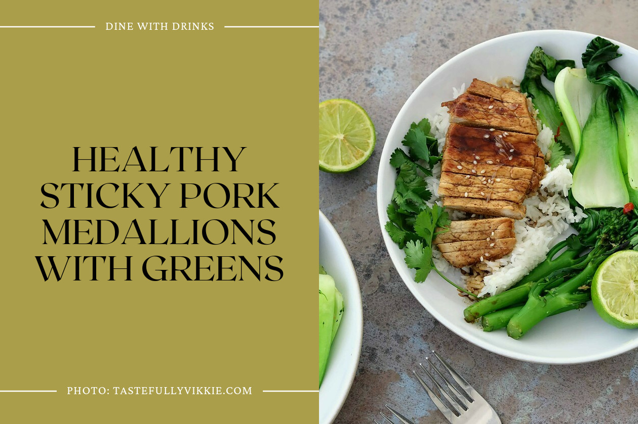 Healthy Sticky Pork Medallions With Greens