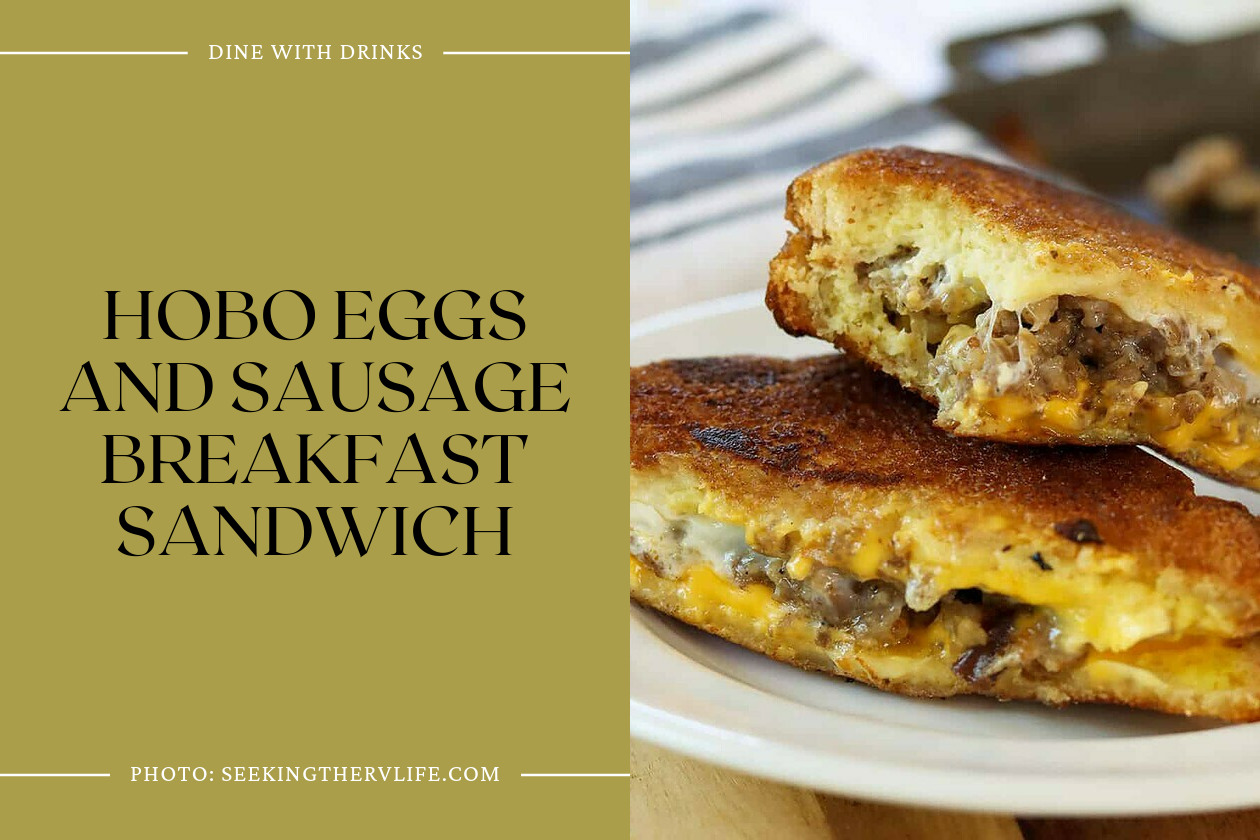 Hobo Eggs And Sausage Breakfast Sandwich