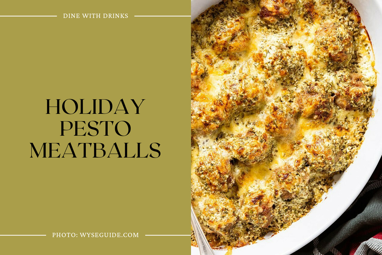 Holiday Pesto Meatballs
