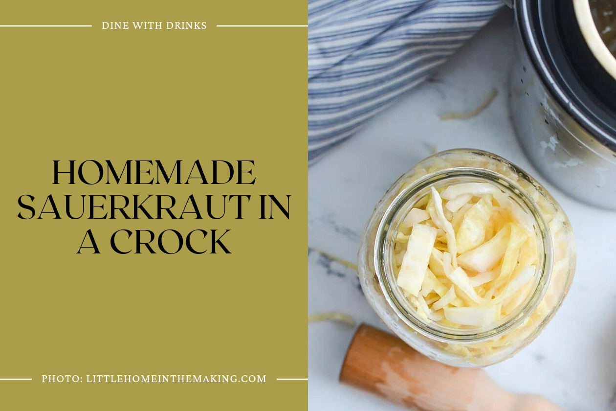 Homemade Sauerkraut In A Crock