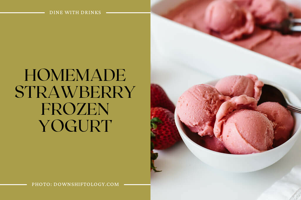 Homemade Strawberry Frozen Yogurt