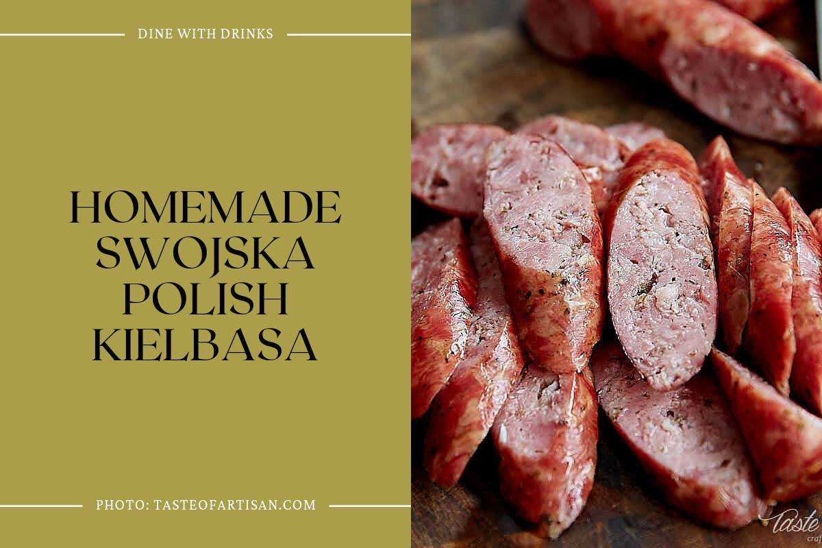 Homemade Swojska Polish Kielbasa