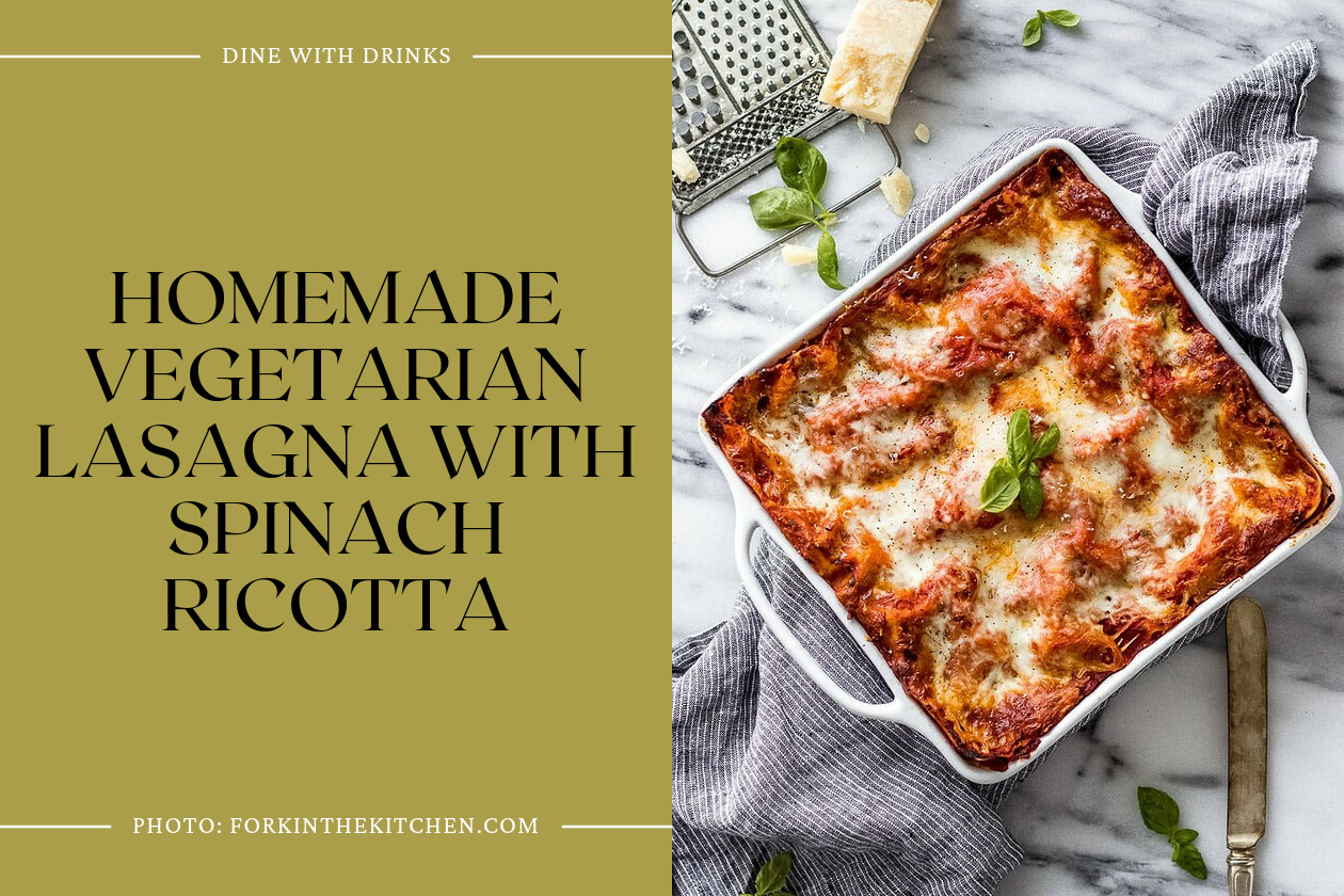 Homemade Vegetarian Lasagna With Spinach Ricotta