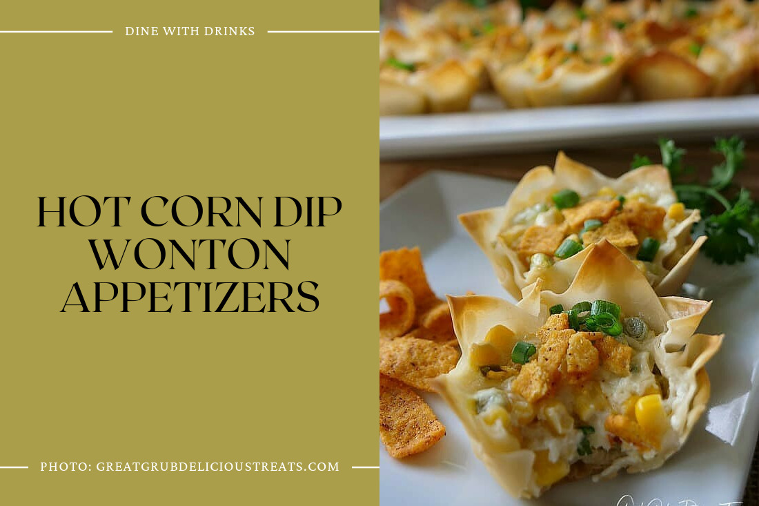 Hot Corn Dip Wonton Appetizers