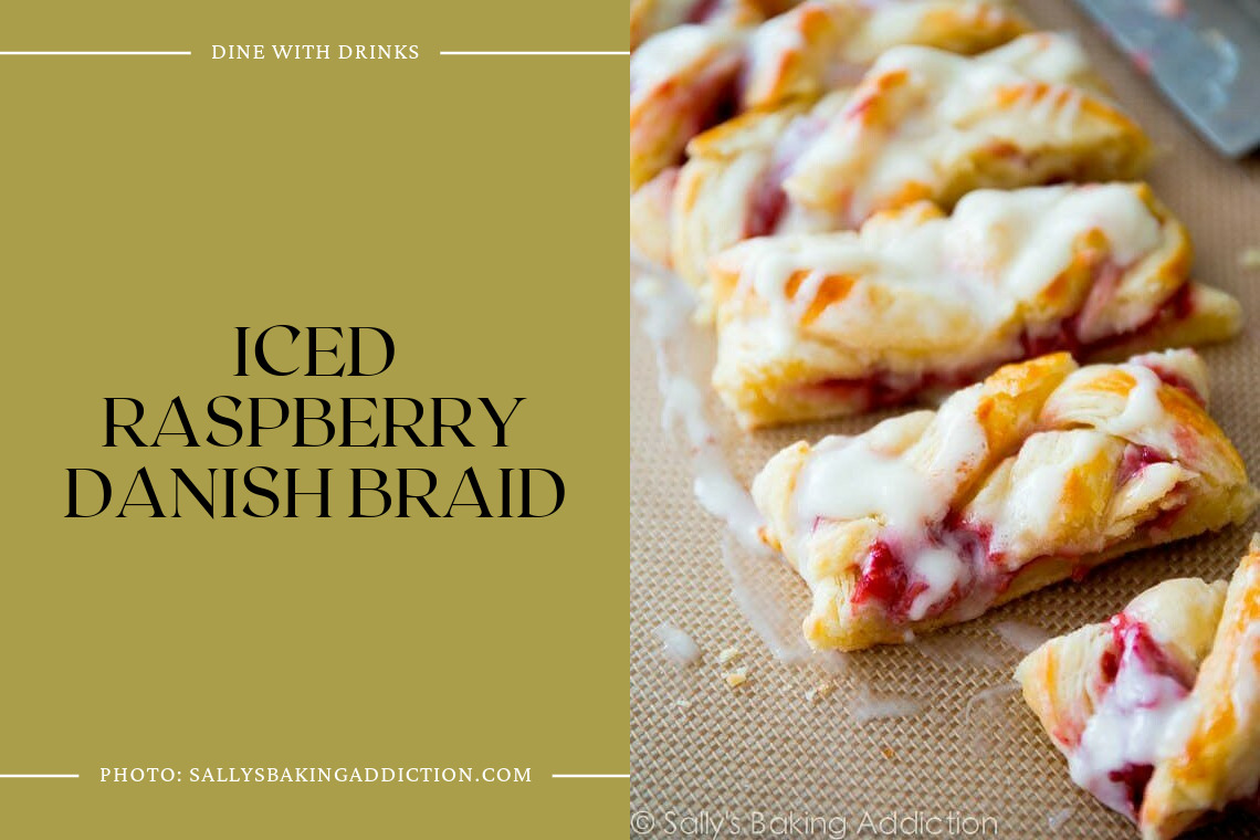 Iced Raspberry Danish Braid