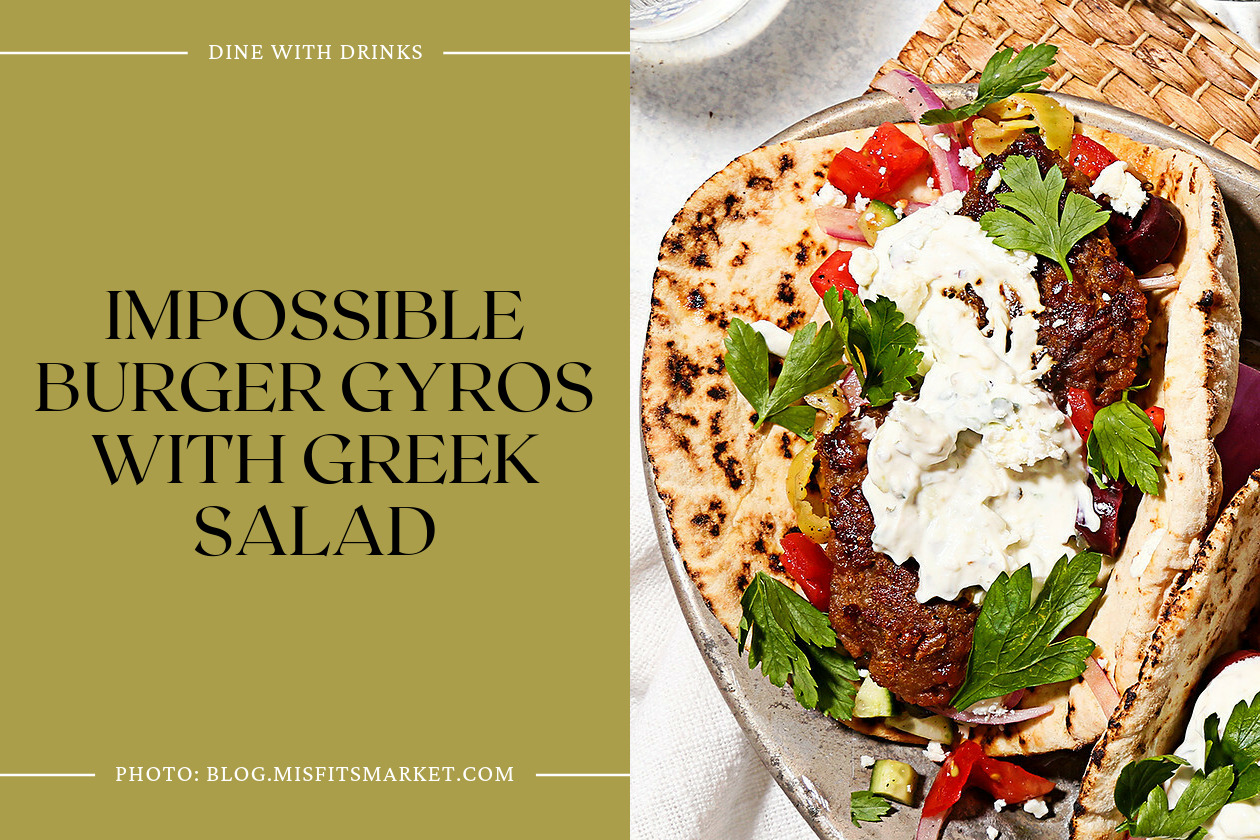Impossible Burger Gyros With Greek Salad