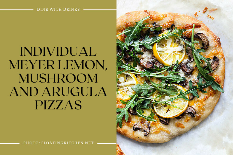 Individual Meyer Lemon, Mushroom And Arugula Pizzas