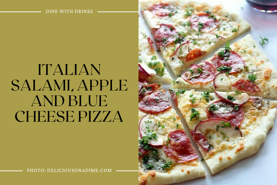 Italian Salami, Apple And Blue Cheese Pizza