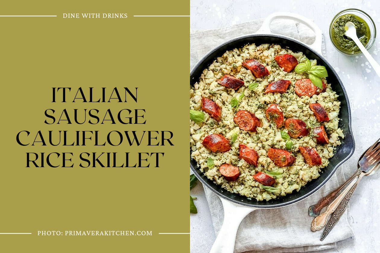 Italian Sausage Cauliflower Rice Skillet