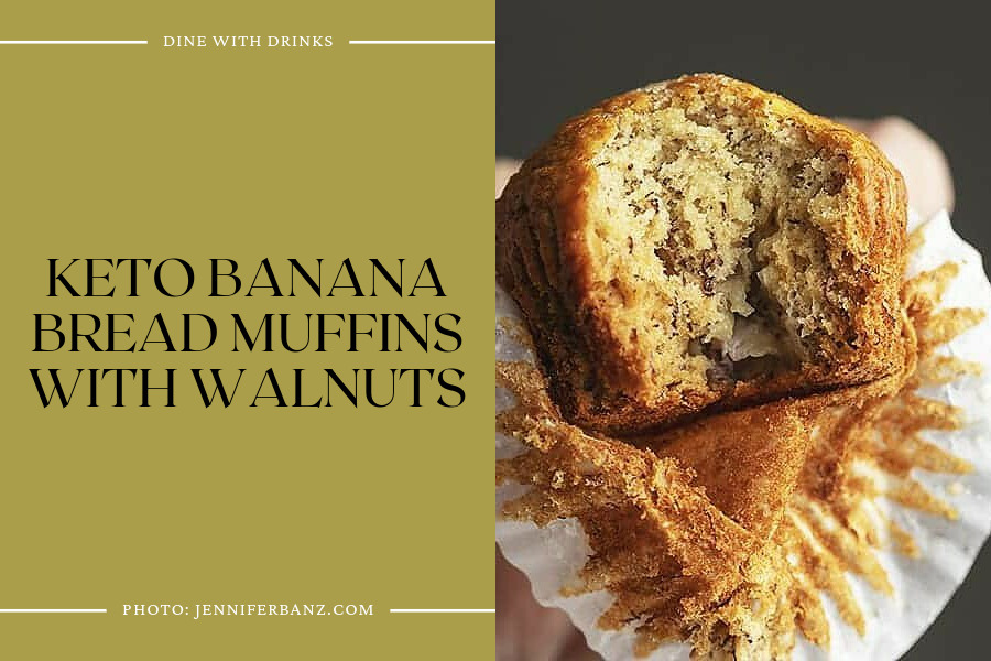 Keto Banana Bread Muffins With Walnuts