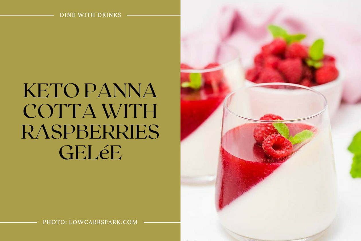 Keto Panna Cotta With Raspberries Gelée
