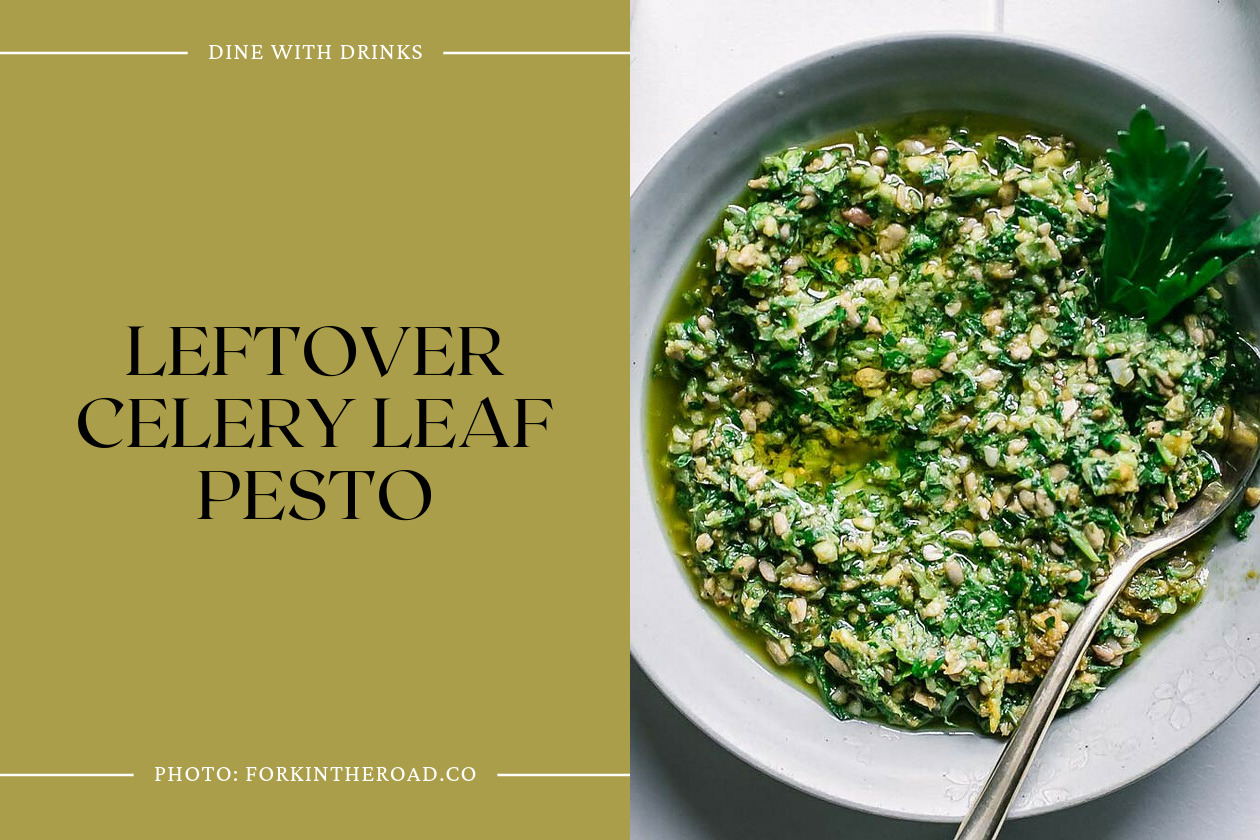 Leftover Celery Leaf Pesto