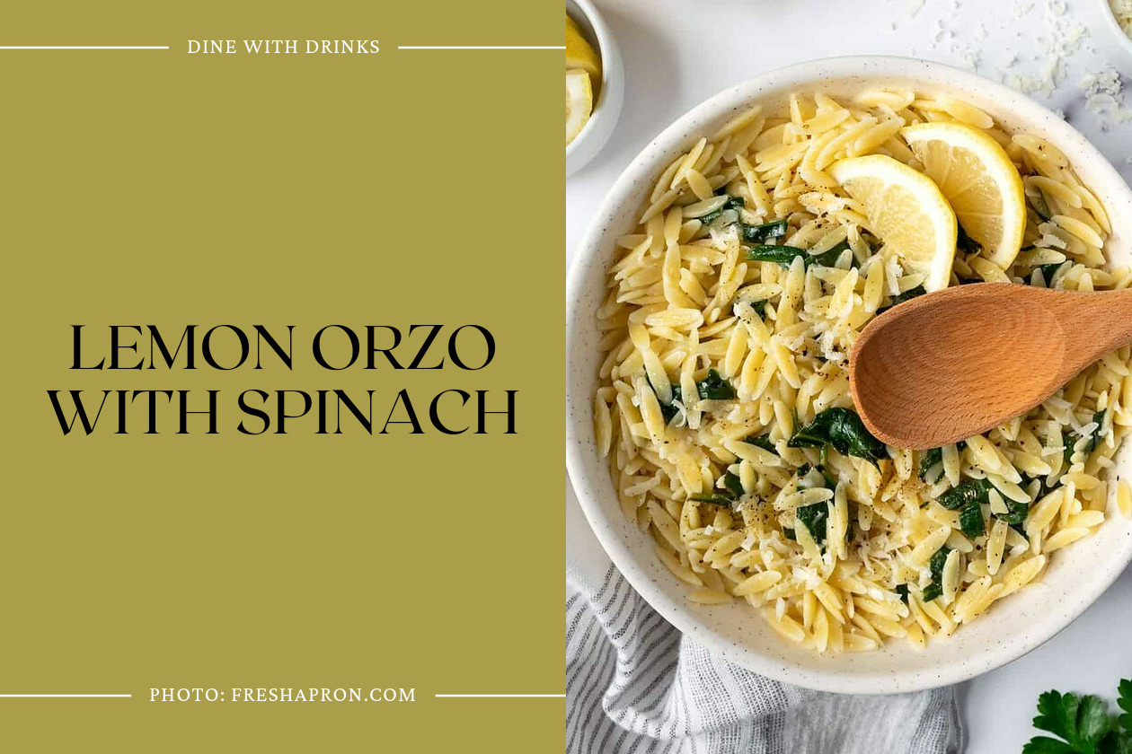 Lemon Orzo With Spinach