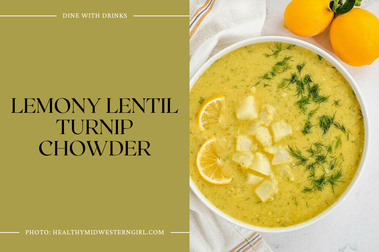 Lemony Lentil Turnip Chowder