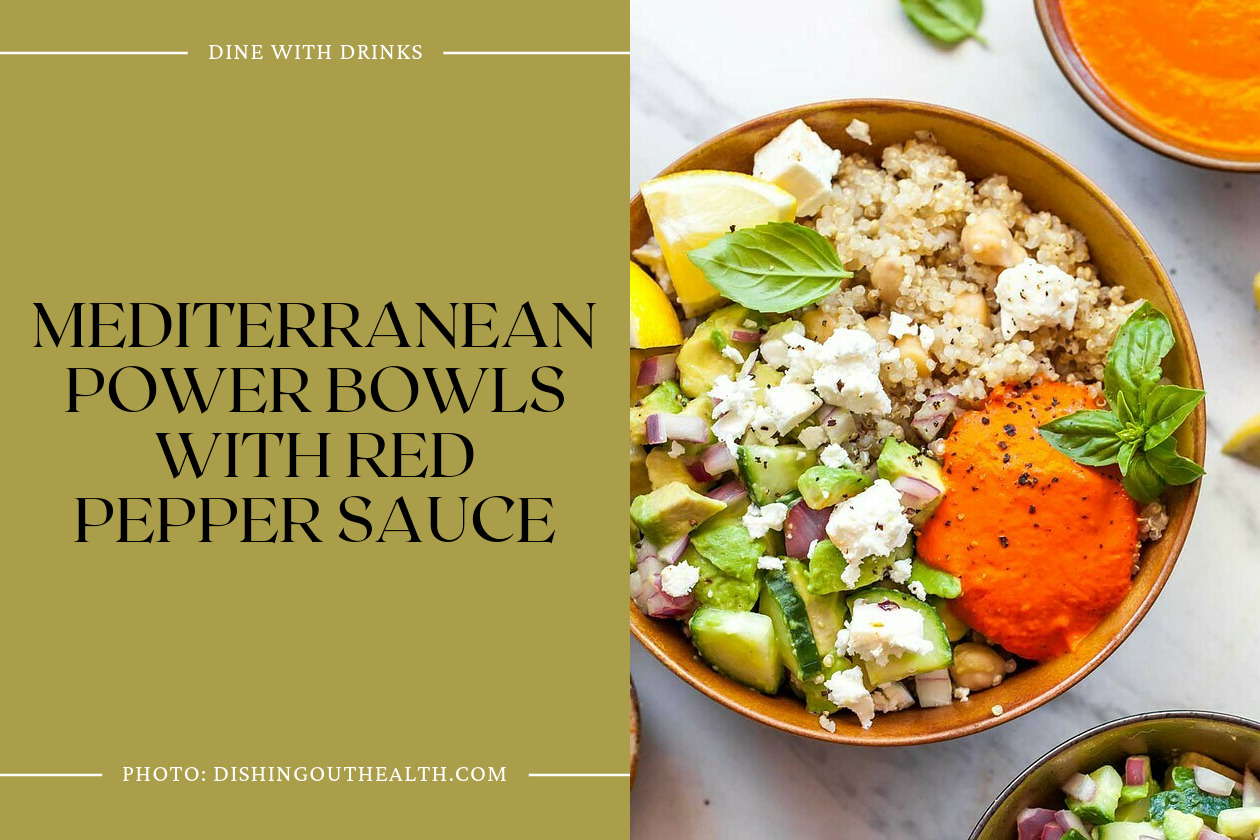 Mediterranean Power Bowls With Red Pepper Sauce