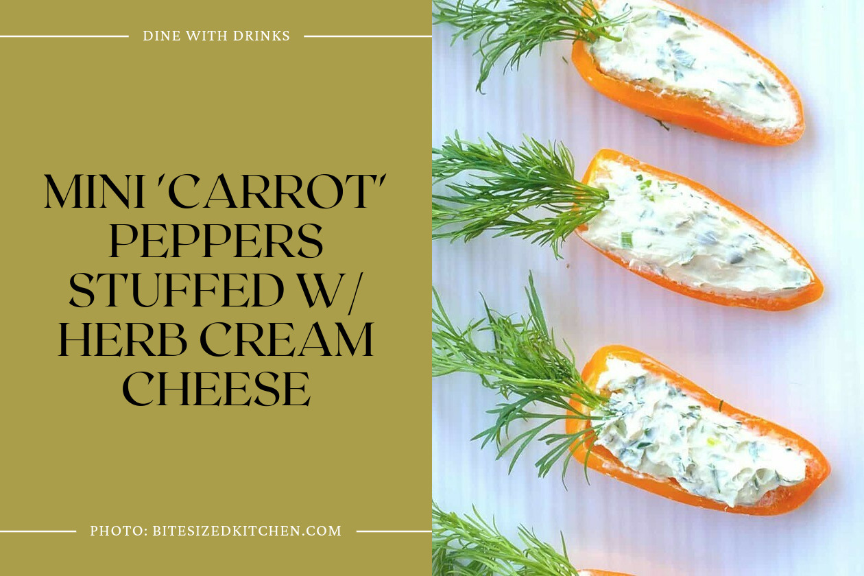 Mini 'Carrot' Peppers Stuffed W/ Herb Cream Cheese