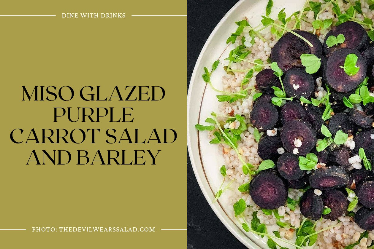 Miso Glazed Purple Carrot Salad And Barley