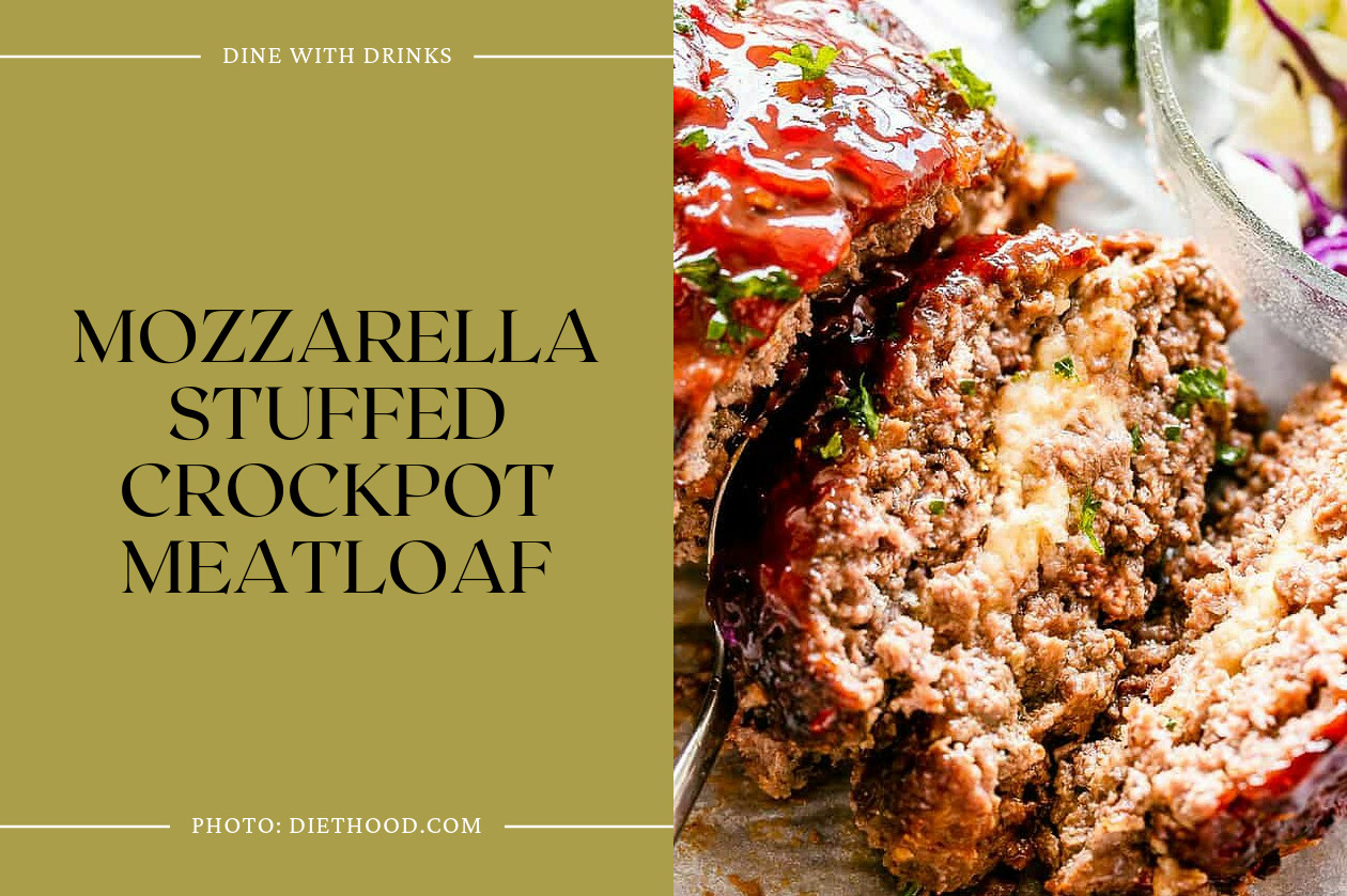 Mozzarella Stuffed Crockpot Meatloaf