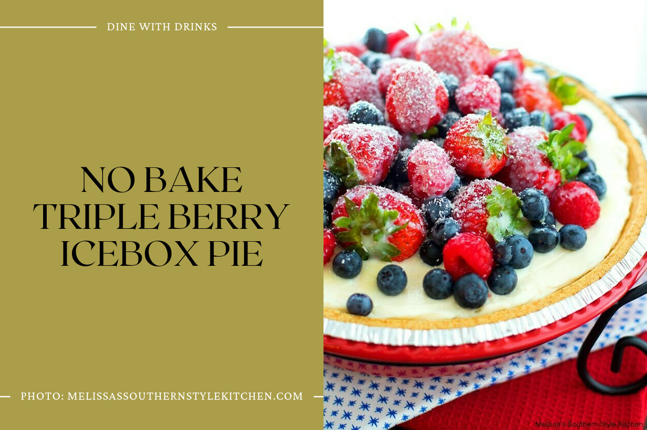 No Bake Triple Berry Icebox Pie