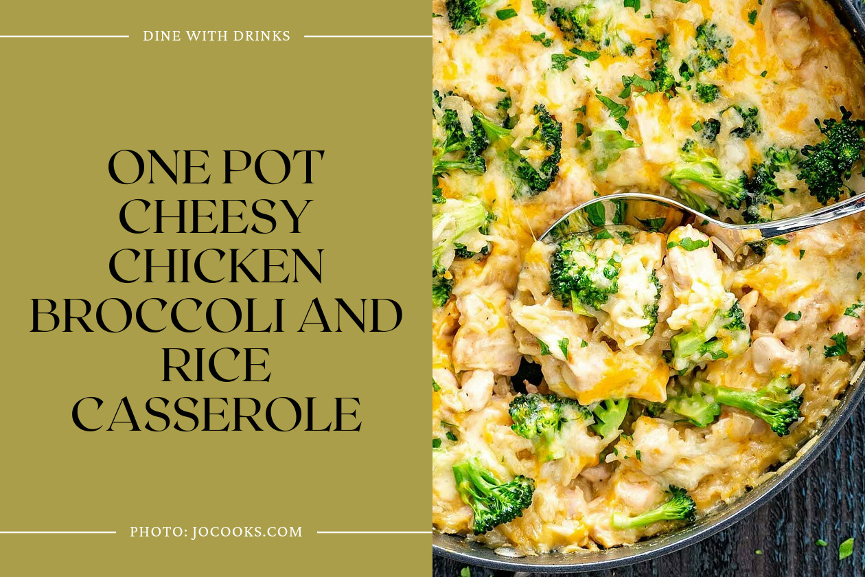 One Pot Cheesy Chicken Broccoli And Rice Casserole