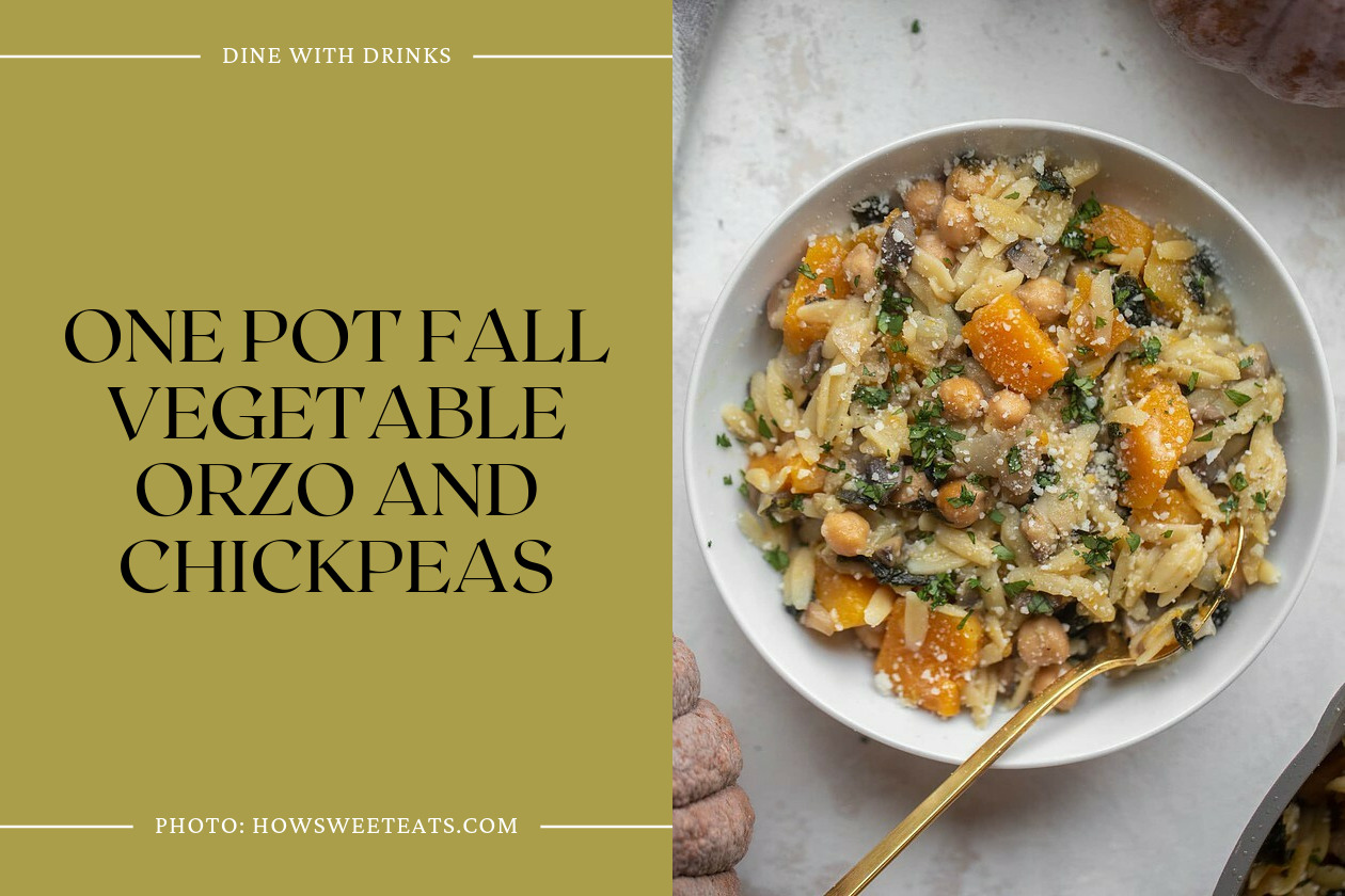 One Pot Fall Vegetable Orzo And Chickpeas
