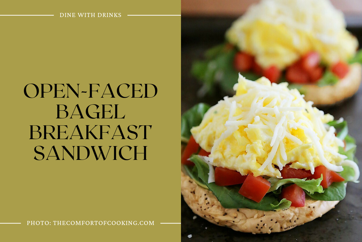 Open-Faced Bagel Breakfast Sandwich