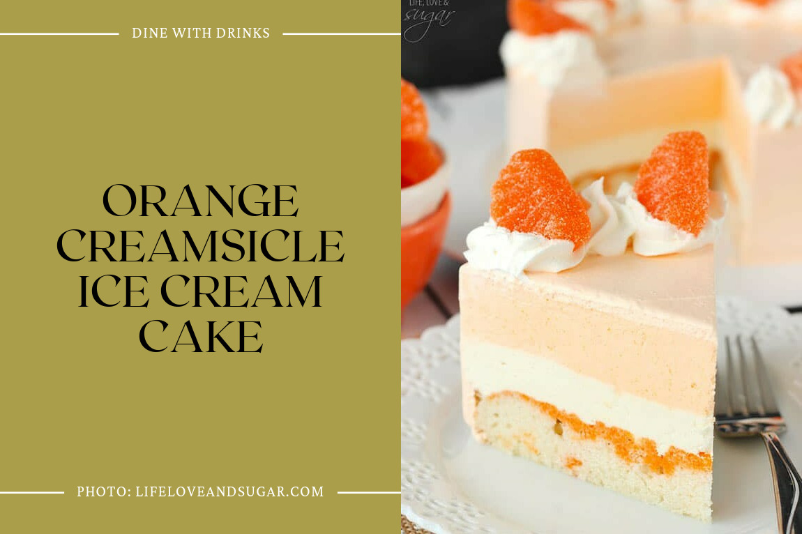 Orange Creamsicle Ice Cream Cake