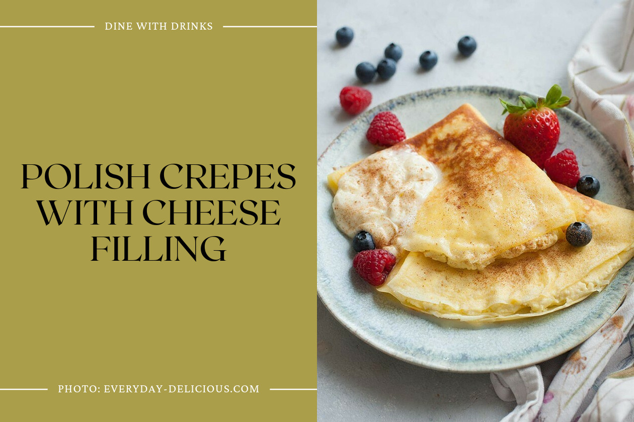 Polish Crepes With Cheese Filling