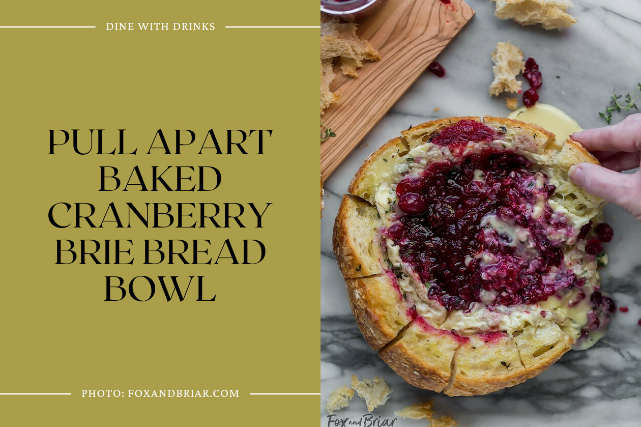 Pull Apart Baked Cranberry Brie Bread Bowl