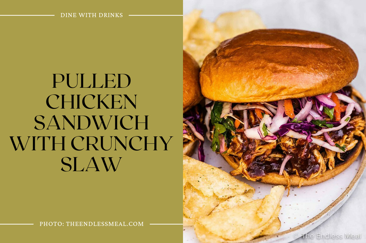 Pulled Chicken Sandwich With Crunchy Slaw