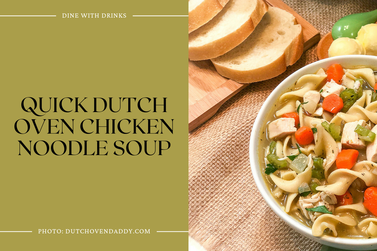 Quick Dutch Oven Chicken Noodle Soup