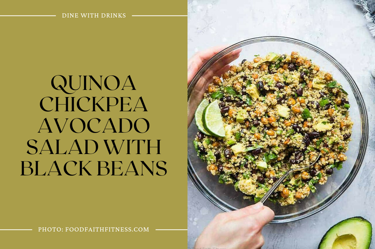 Quinoa Chickpea Avocado Salad With Black Beans
