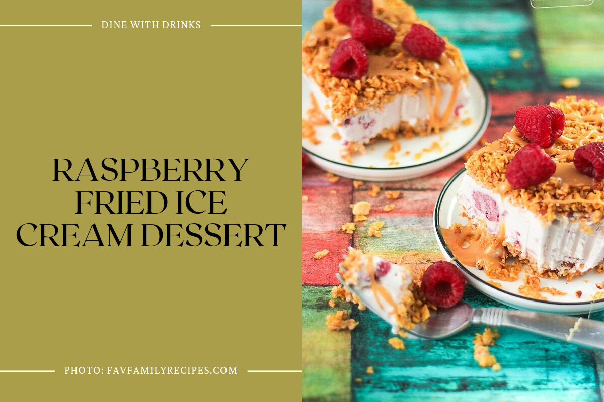 Raspberry Fried Ice Cream Dessert