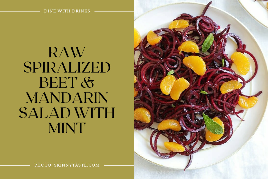 Raw Spiralized Beet & Mandarin Salad With Mint