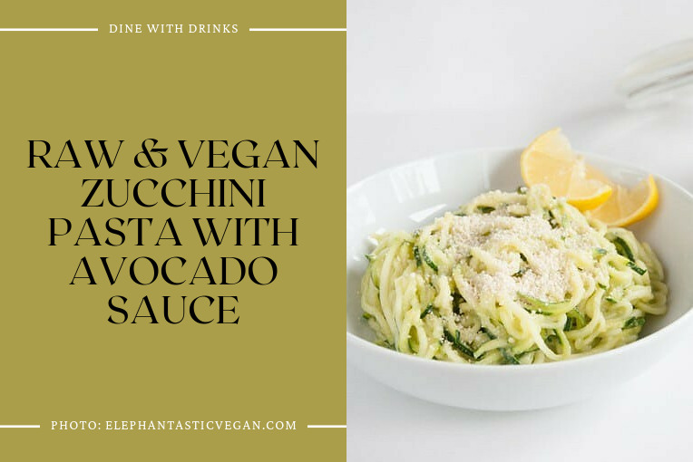 Raw & Vegan Zucchini Pasta With Avocado Sauce