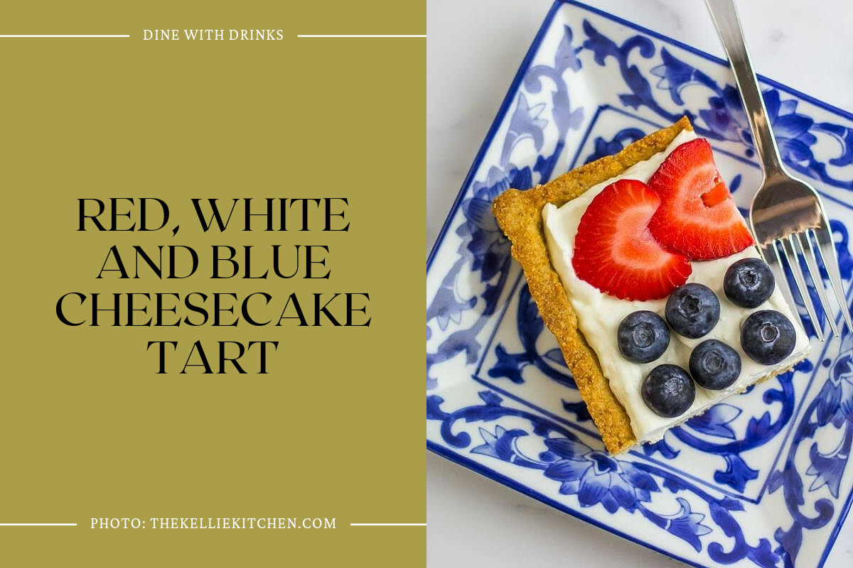 Red, White And Blue Cheesecake Tart
