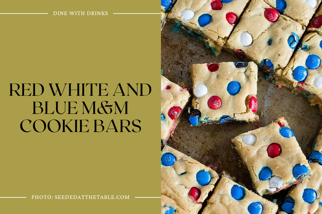 Red White And Blue M&M Cookie Bars