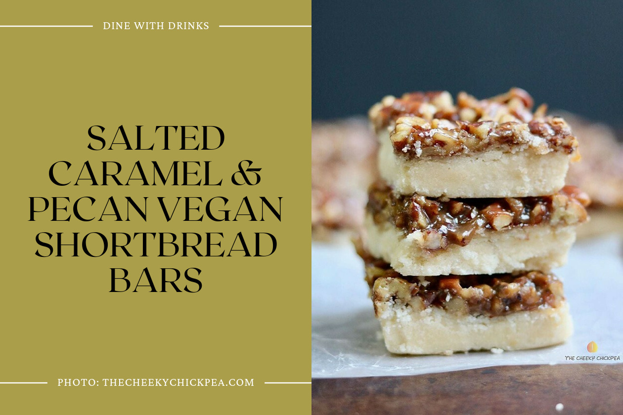 Salted Caramel & Pecan Vegan Shortbread Bars