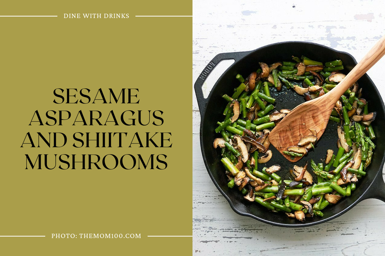 Sesame Asparagus And Shiitake Mushrooms