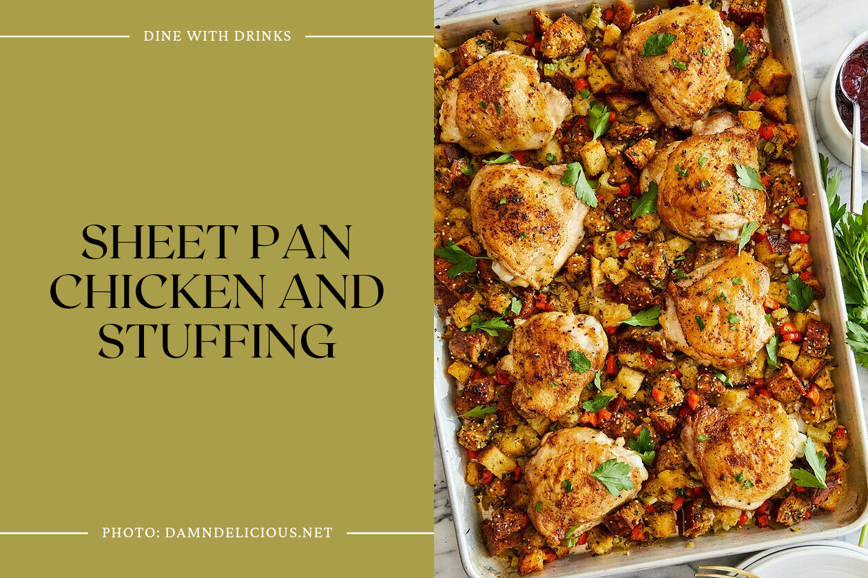 Sheet Pan Chicken And Stuffing