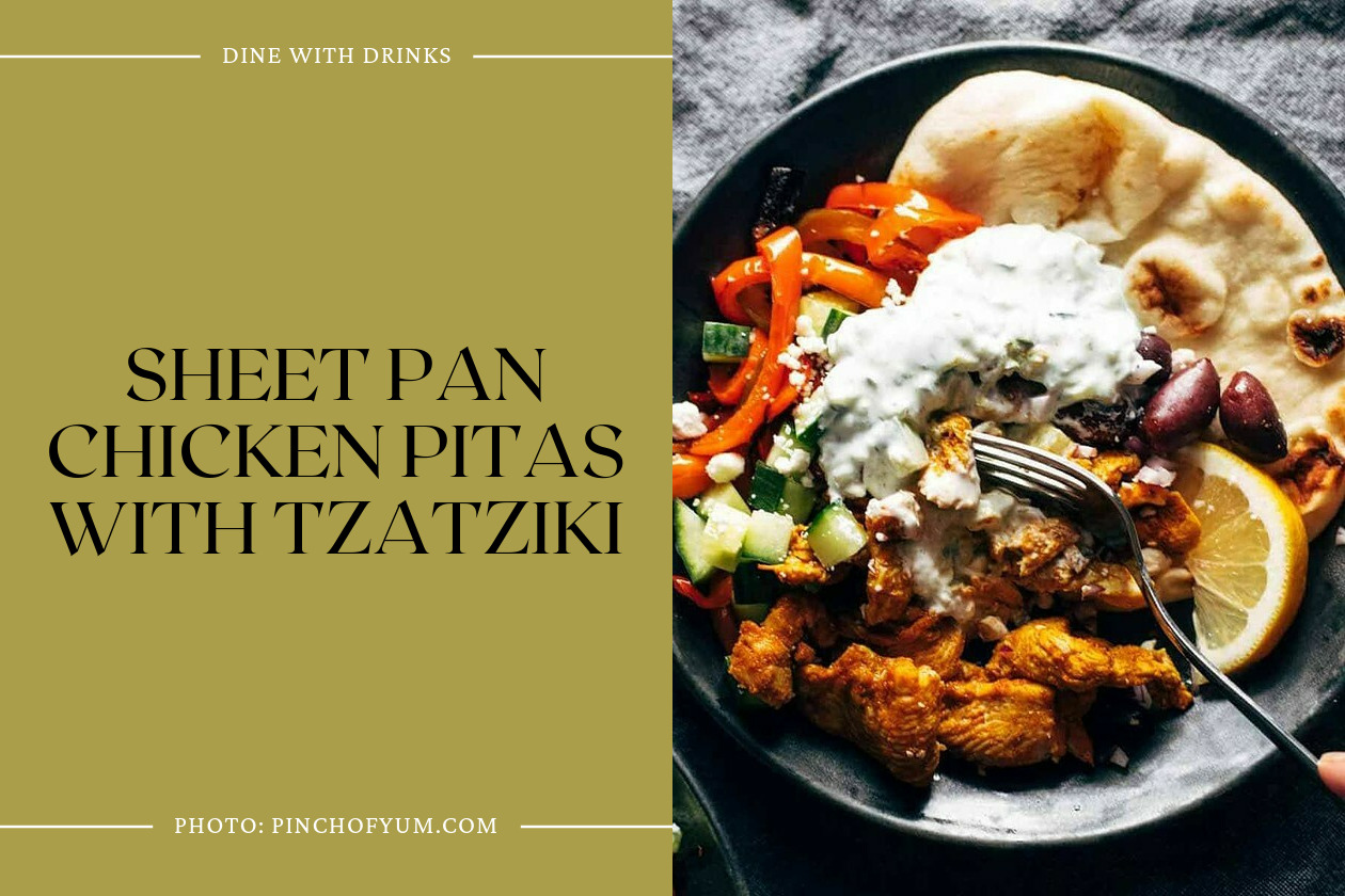 Sheet Pan Chicken Pitas With Tzatziki
