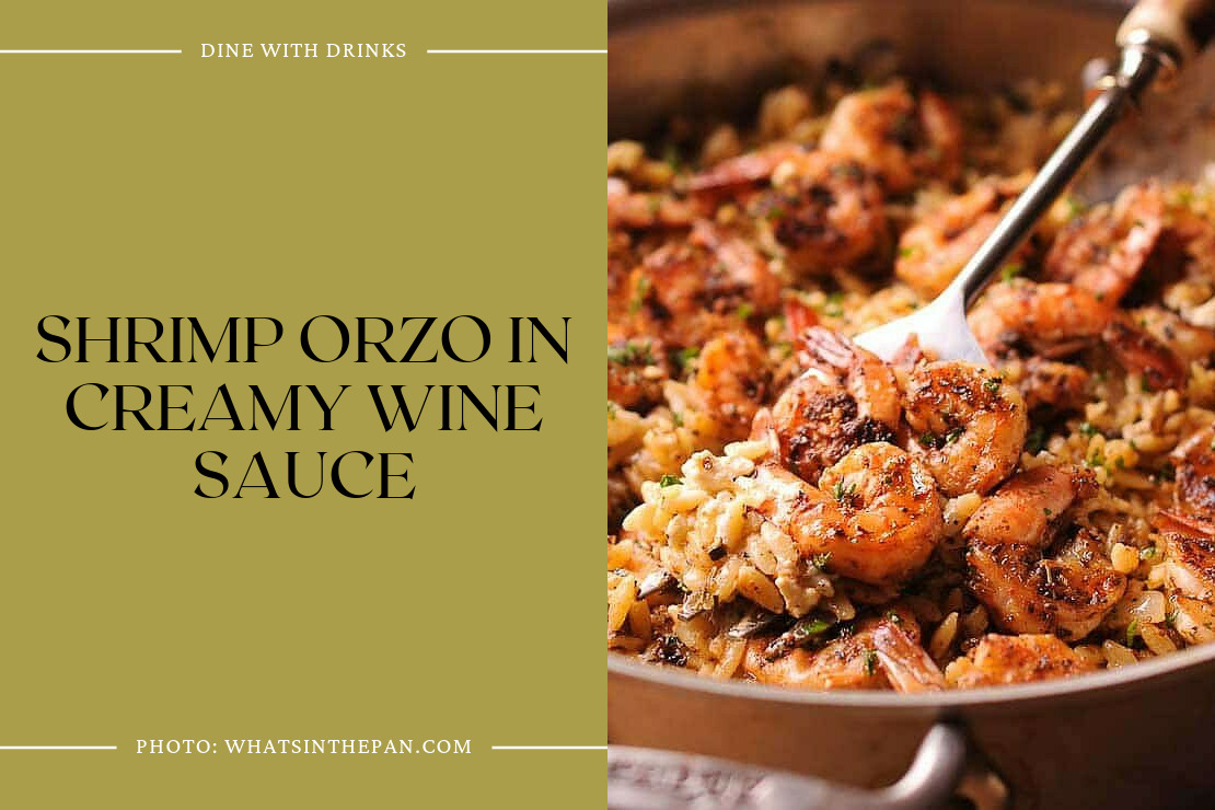 Shrimp Orzo In Creamy Wine Sauce