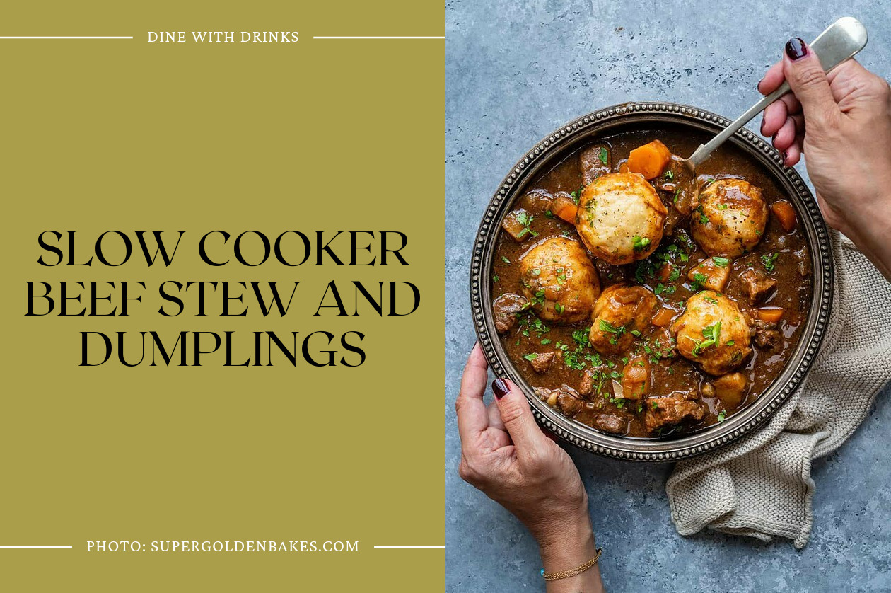 Slow Cooker Beef Stew And Dumplings