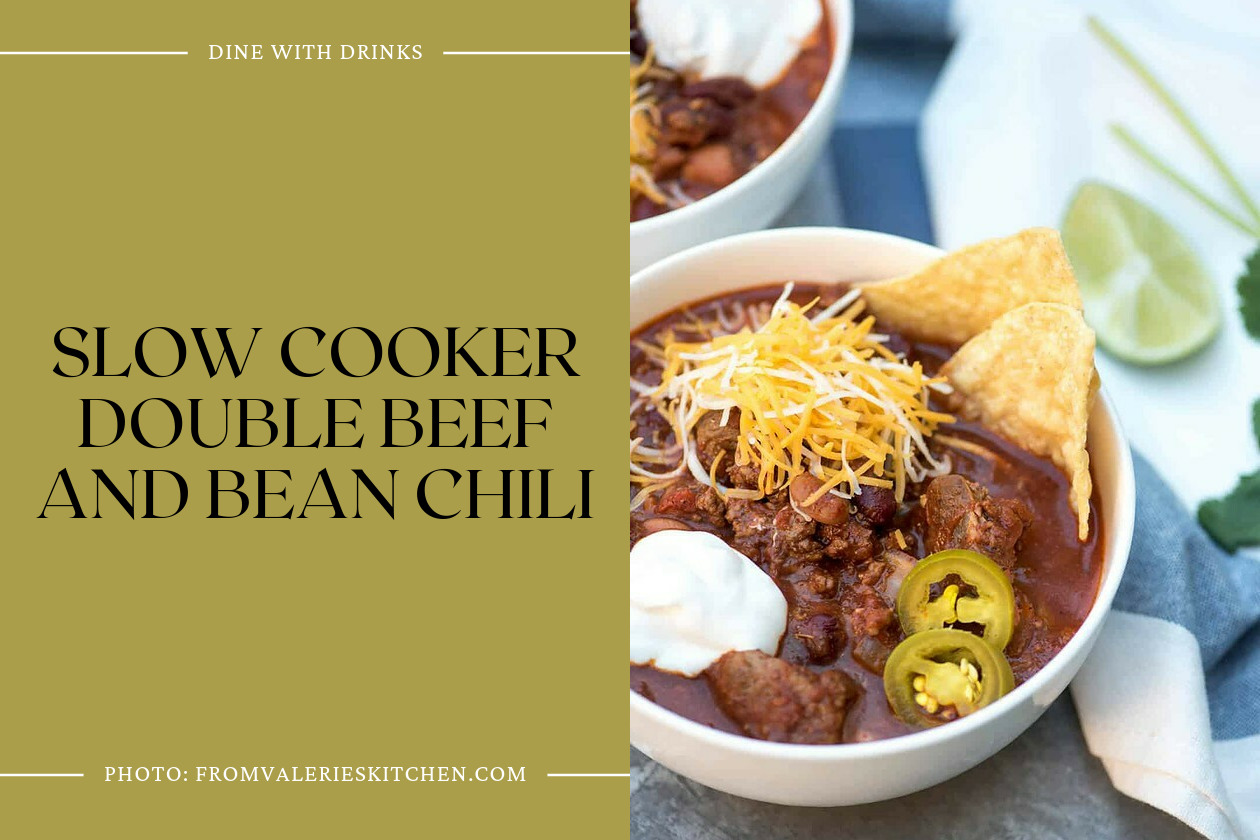 Slow Cooker Double Beef And Bean Chili