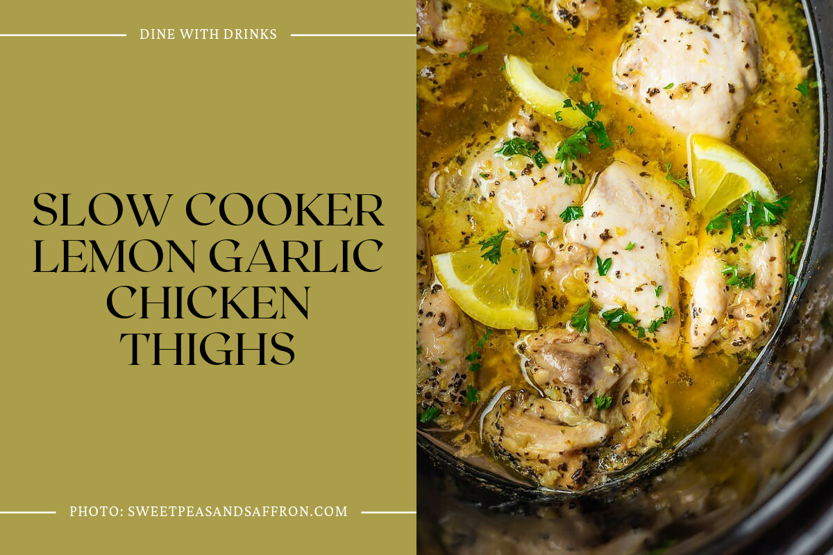 Slow Cooker Lemon Garlic Chicken Thighs
