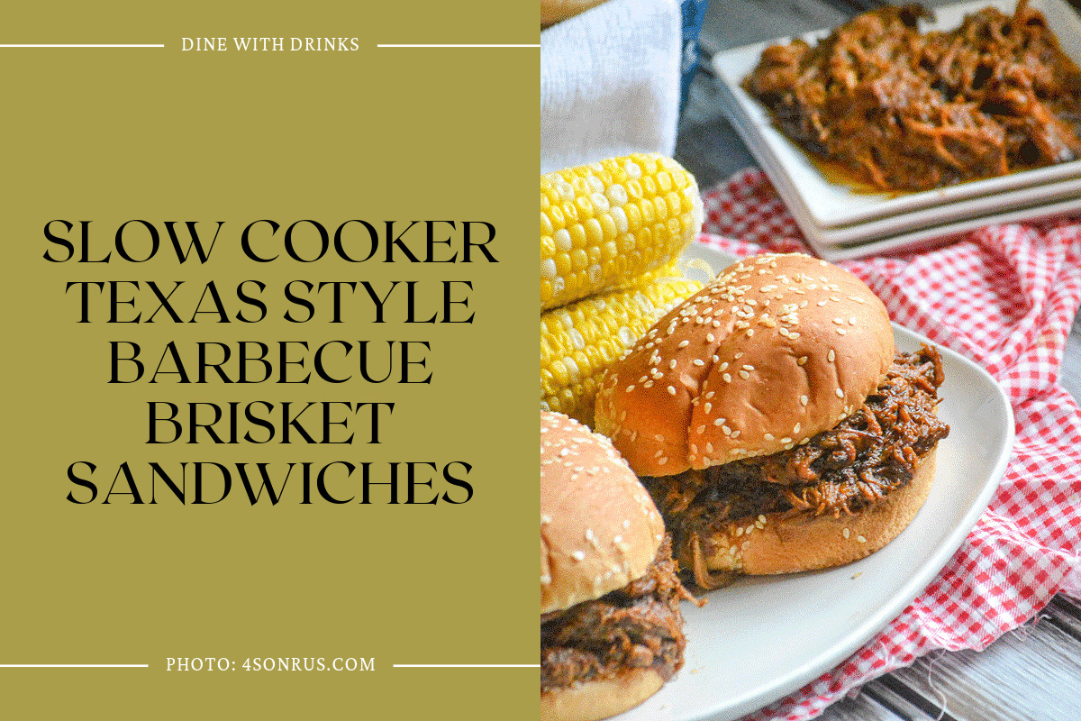 Slow Cooker Texas Style Barbecue Brisket Sandwiches