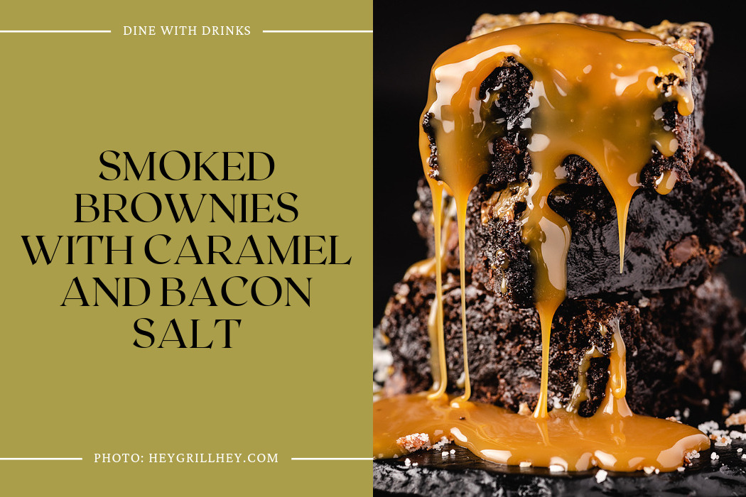 Smoked Brownies With Caramel And Bacon Salt