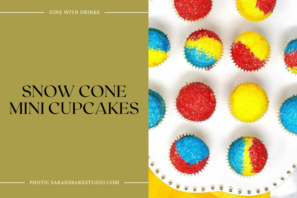 Snow Cone Mini Cupcakes