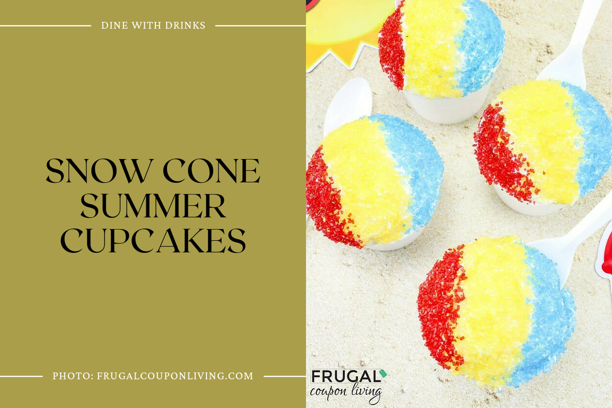 Snow Cone Summer Cupcakes